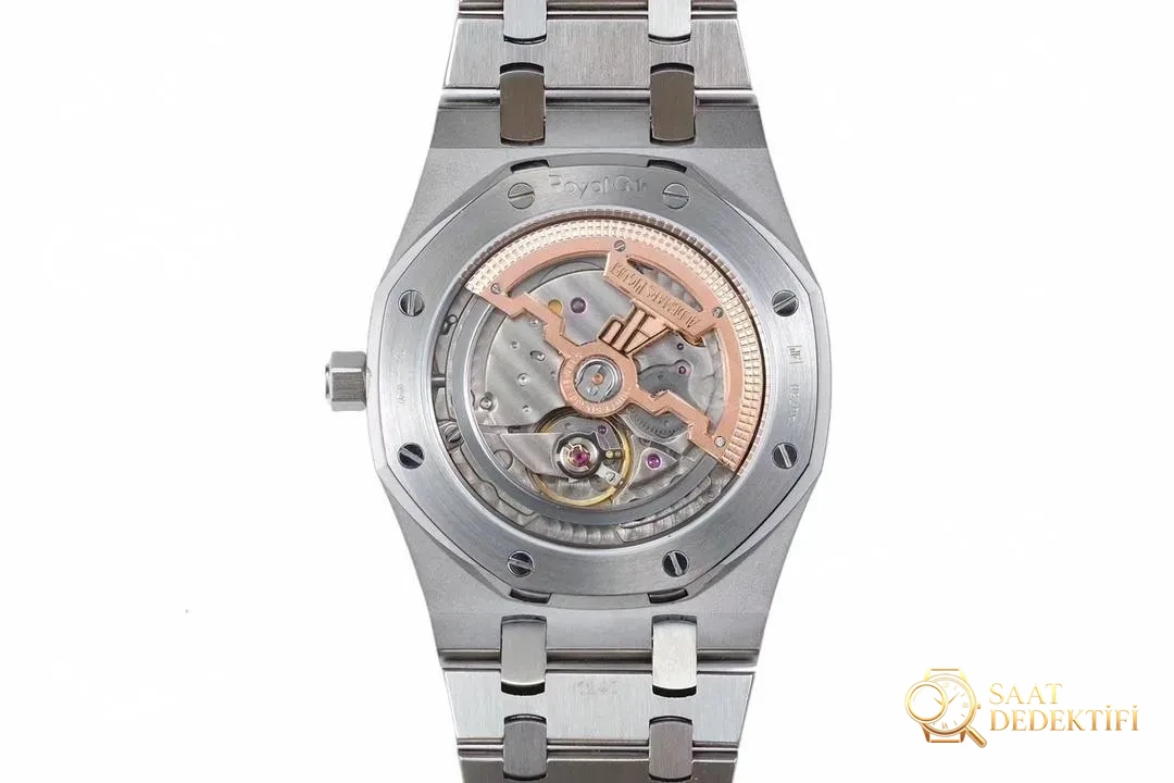 XF Factory Audemars Piguet Royal Oak 15202 rose gold kadranlı saat nasıl? - Mekanizma Zemberek ve Balans Detayı