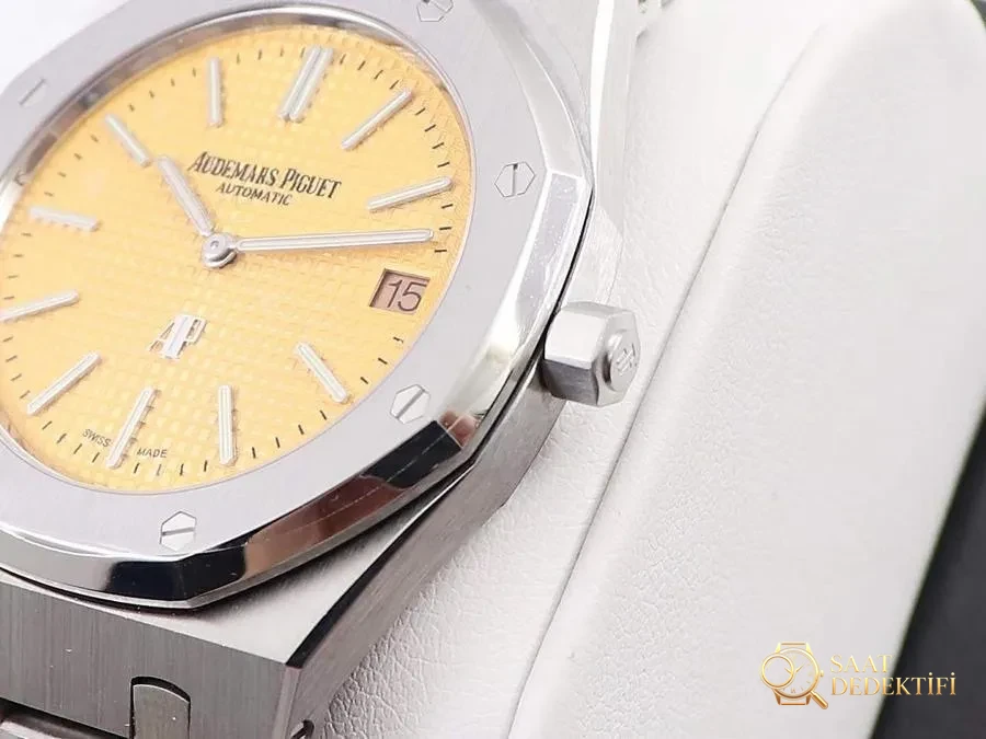 XF Factory Audemars Piguet Royal Oak 15202ST şampanya altın kadranlı saat detaylı inceleme - Bilezik, Toka ve Klips Mekanizması