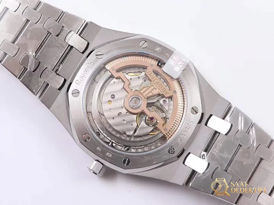 XF Factory Audemars Piguet Royal Oak 15202ST şampanya altın kadranlı saat detaylı inceleme - Makro Kadran ve İndeks İşçiliği