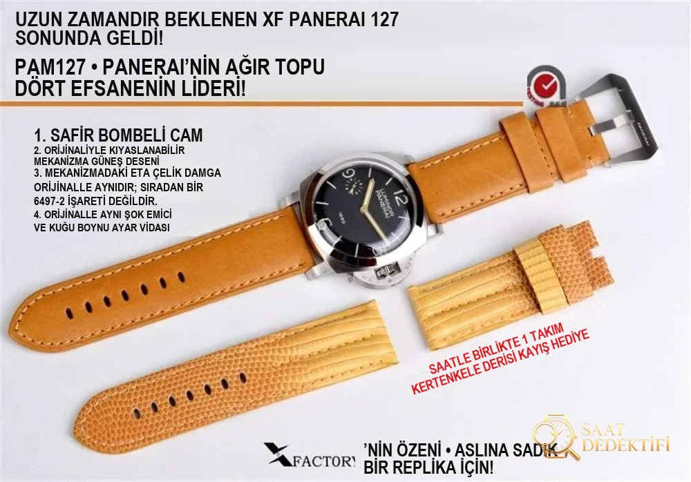 XF Factory Panerai 127 Klasiği Yeniden Yorumluyor - Panerailerin Kralı - Klips Kilidi ve Lazer Damgalar