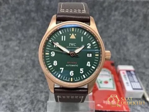 IWC Pilot Spitfire bronz kasa yeşil kadran — XF Factory — ikinci el