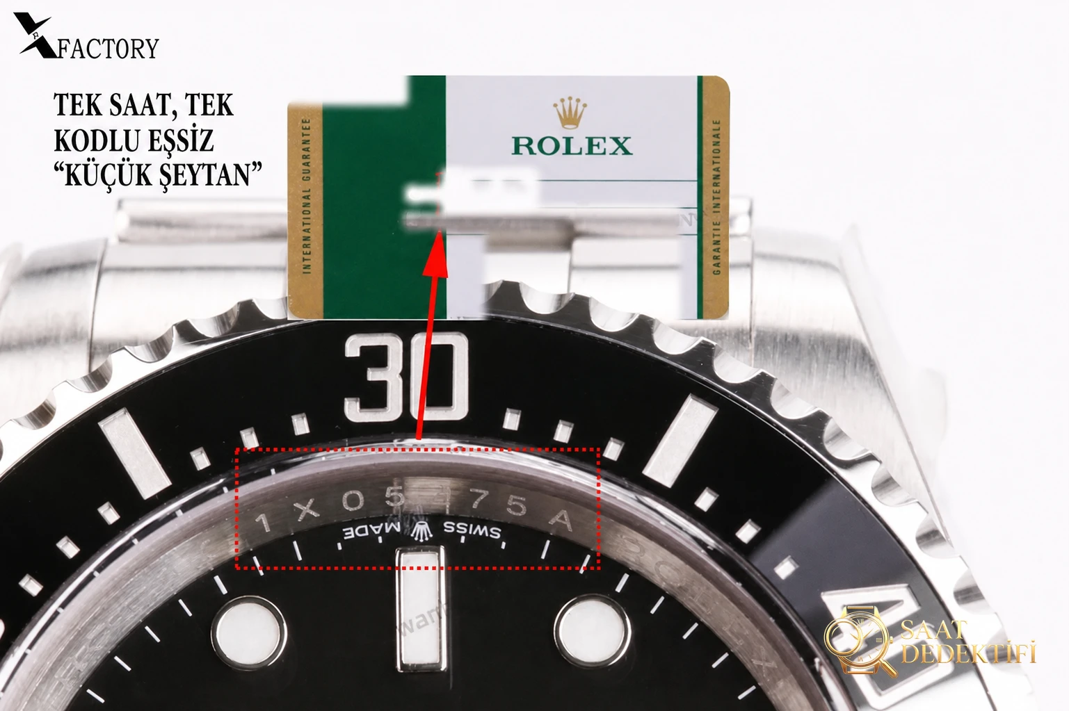XF Factory Rolex Sea-Dweller Tek Kırmızı «Küçük Şeytan» Söküm ve İnceleme - Klips Kilidi ve Lazer Damgalar