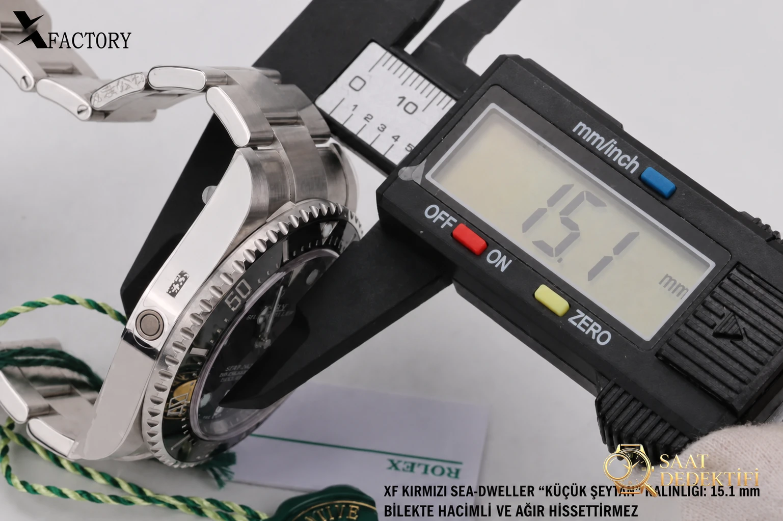 XF Factory Rolex Sea-Dweller Tek Kırmızı «Küçük Şeytan» Söküm ve İnceleme - Bilekte Duruş ve Kasa Orantısı