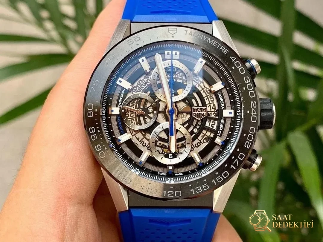 XF Factory TAG Heuer Carrera 01 Tam İskelet Kronograf Detaylı İnceleme - Arka Kapak ve Mekanizma Detayı