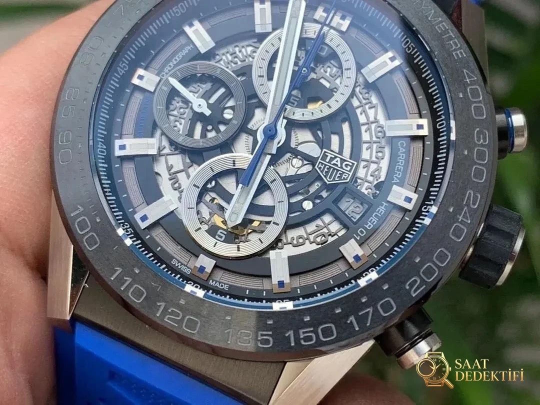 XF Factory TAG Heuer Carrera 01 Tam İskelet Kronograf Detaylı İnceleme - Klips Kilidi ve Lazer Damgalar