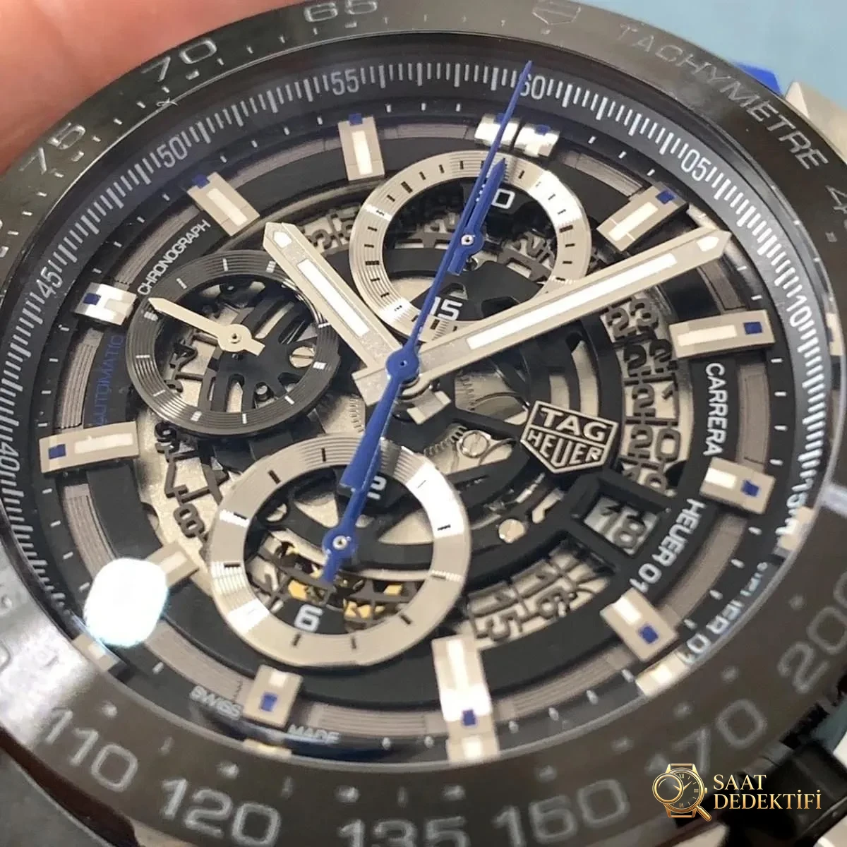 XF Factory TAG Heuer Carrera 01 Tam İskelet Kronograf Detaylı İnceleme - Makro Mekanizma Köprüleri ve Cenevre Çizgileri