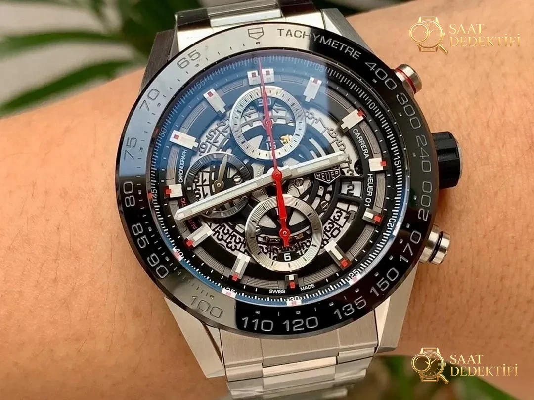 XF Factory TAG Heuer Carrera 01 Tam İskelet Kronograf Detaylı İnceleme - Klips Yaylı Kilit Emniyeti