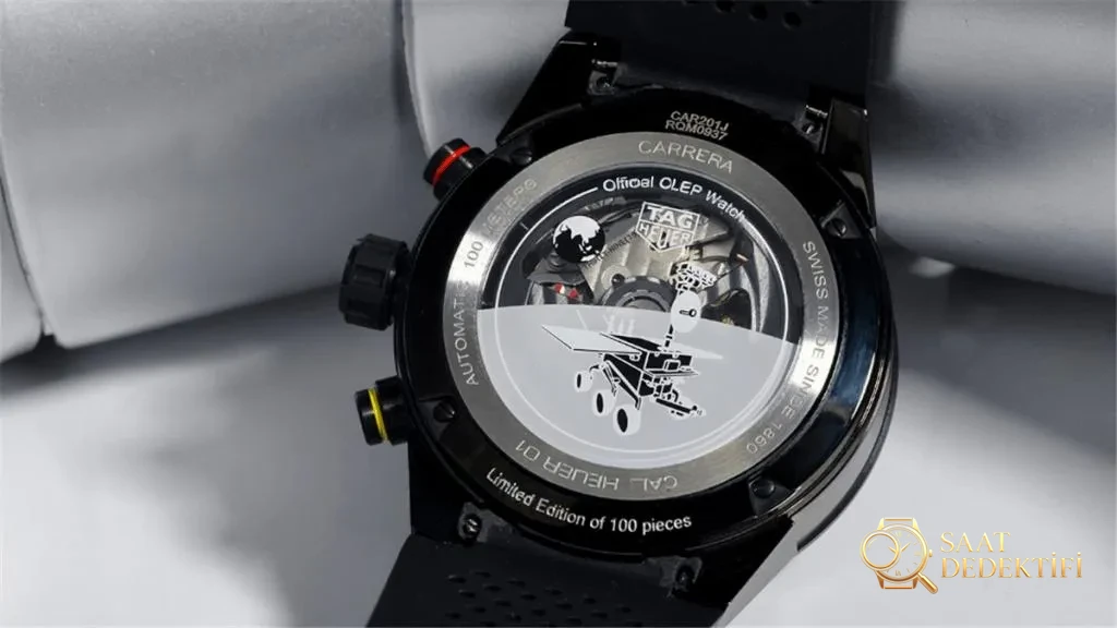 XF Factory TAG Heuer Carrera Ay Yüzeyi Heuer 01 CLEP özel modeli tanıtıldı - Yan Profil ve Kordon Bağlantısı