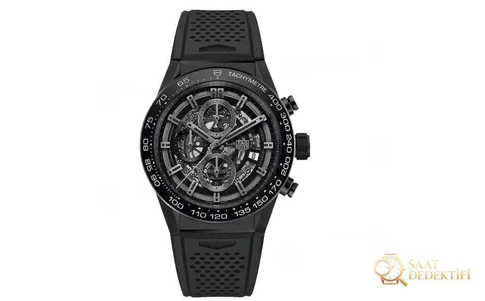 XF Factory TAG Heuer Carrera Black Knight Seramik Kronografın İşçilik İncelemesi - Kadran Detayı ve Bezel İşçiliği