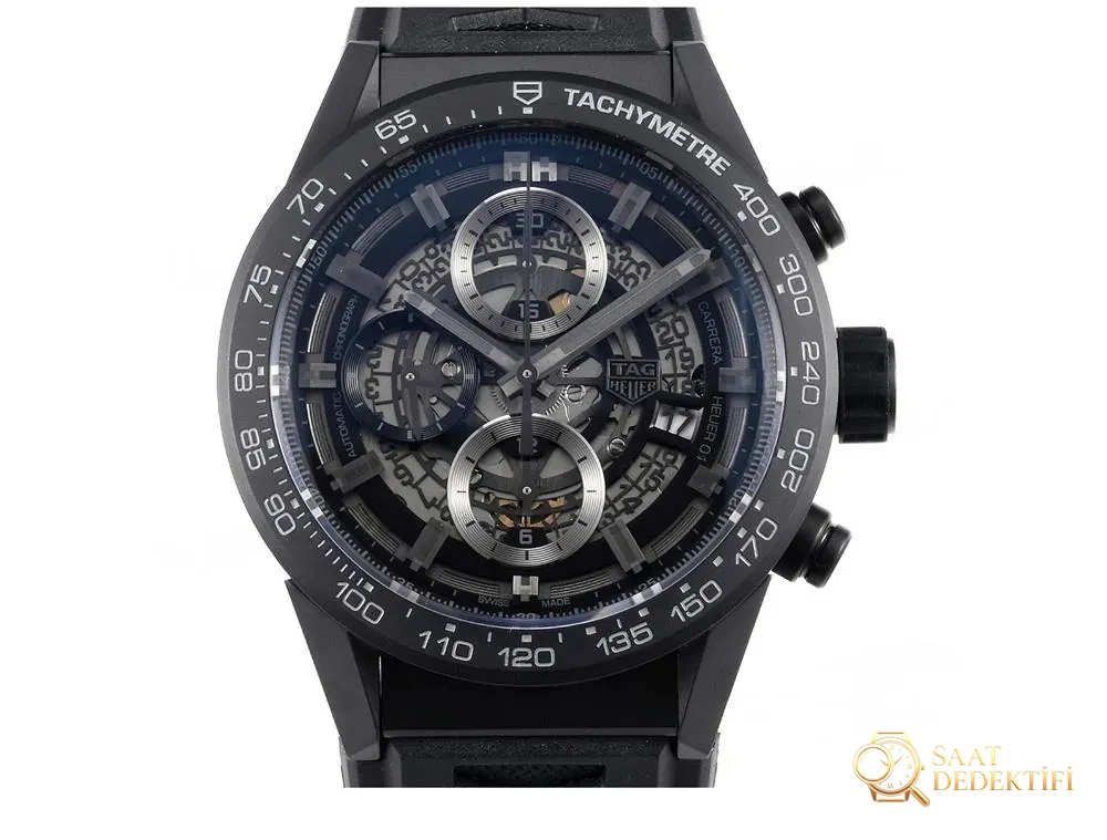 XF Factory TAG Heuer Carrera Black Knight Seramik Kronografın İşçilik İncelemesi - Kasa Profili ve Kurma Kolu İncelemesi