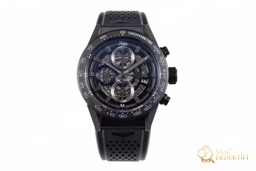 XF Factory TAG Heuer Carrera Seramik Black Knight Saat İncelemesi - Kadran Detayı ve Bezel İşçiliği