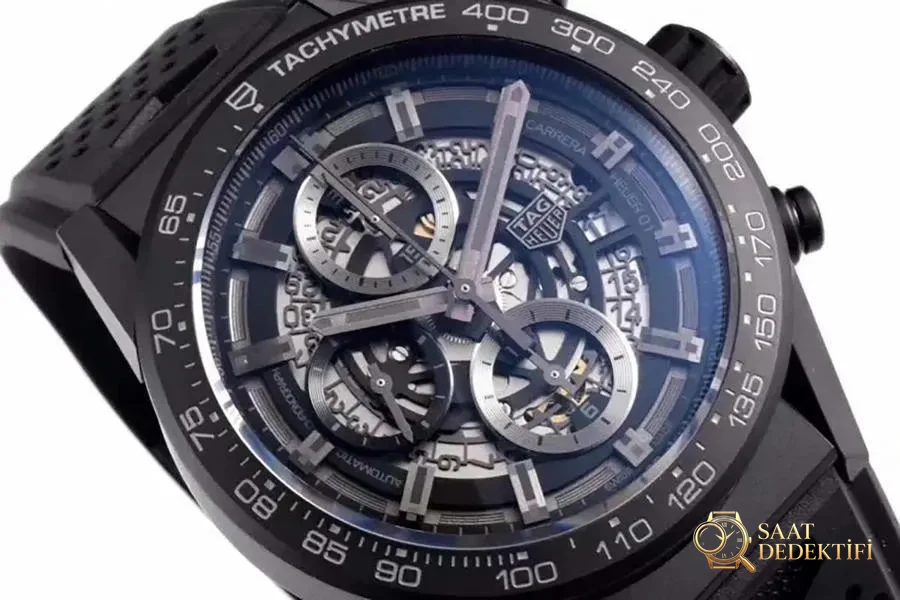 XF Factory TAG Heuer Carrera Seramik Black Knight Saat İncelemesi - Arka Kapak ve Mekanizma Detayı