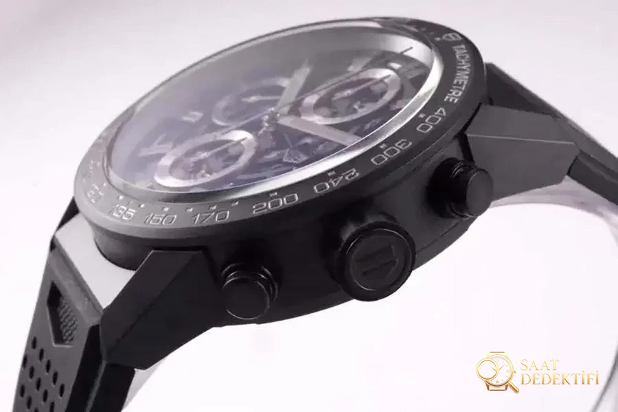 XF Factory TAG Heuer Carrera Seramik Black Knight Saat İncelemesi - Makro Kadran ve İndeks İşçiliği