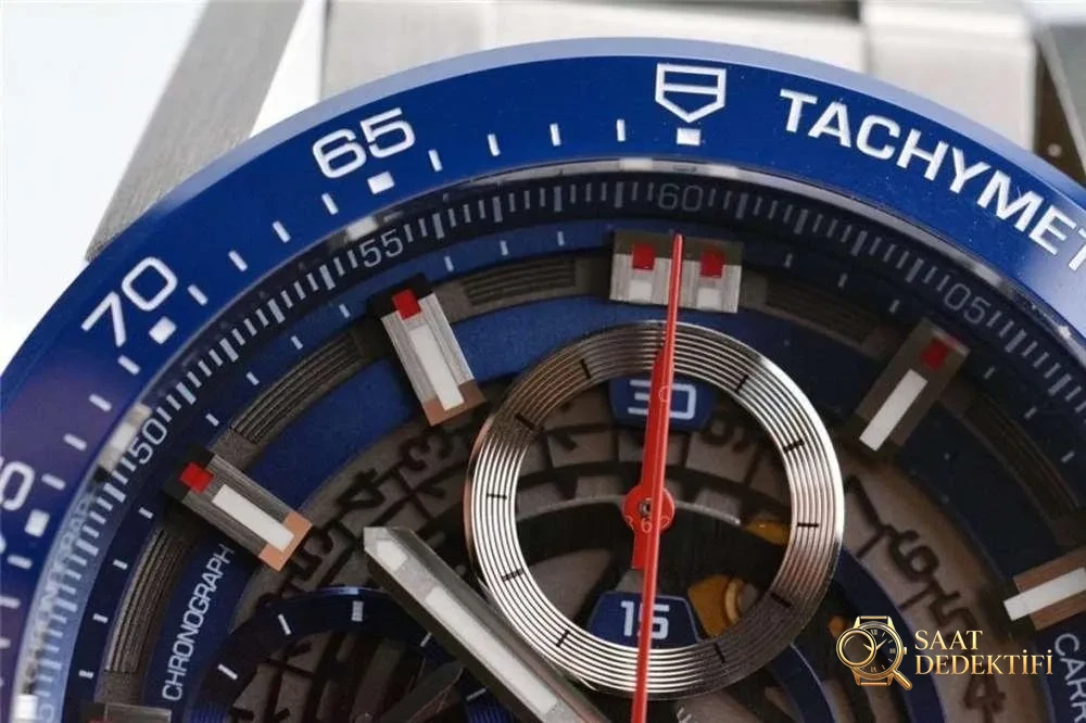 XF Factory TAG Heuer Carrera serisi - Yeni mavi kadranlı saat işçilik incelemesi - Kasa Profili ve Kurma Kolu İncelemesi
