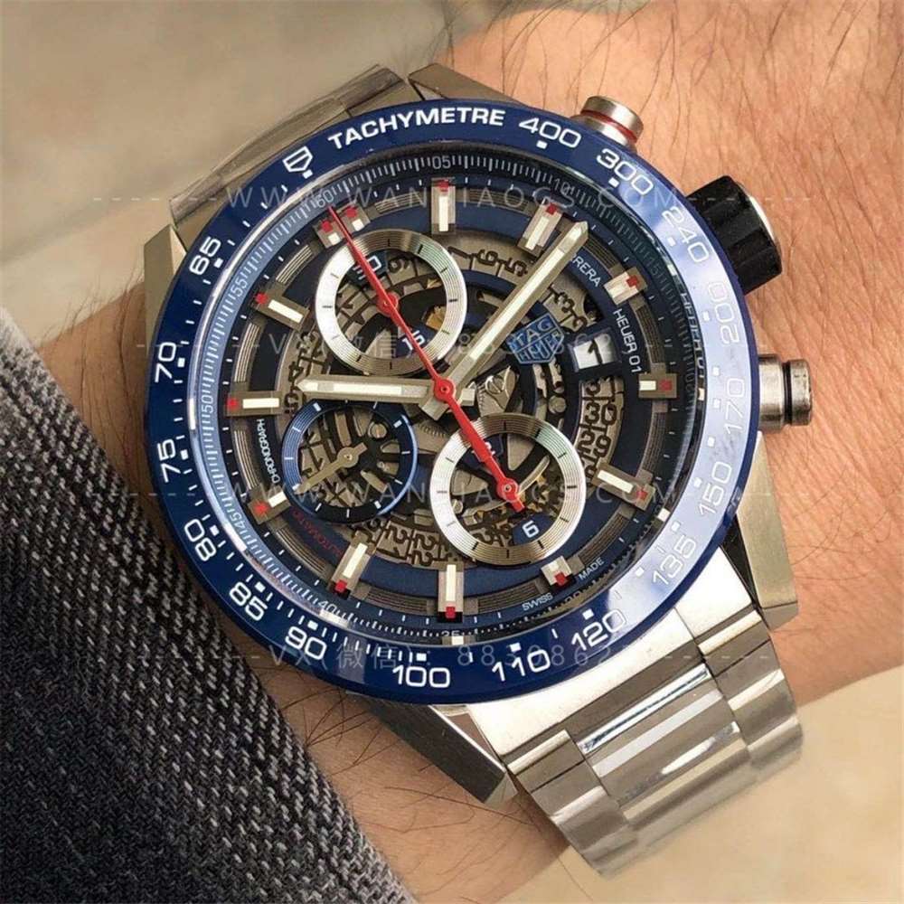 XF Factory TAG Heuer Carrera serisi - Yeni mavi kadranlı saat işçilik incelemesi — 7. fotoğraf