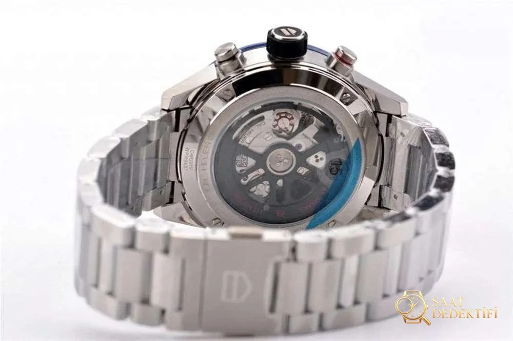 XF Factory TAG Heuer Carrera serisi - Yeni mavi kadranlı saat işçilik incelemesi - Toka İçi Mikro Ayar Mekanizması