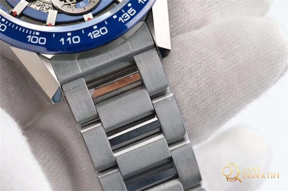 XF Factory TAG Heuer Carrera serisi - Yeni mavi kadranlı saat işçilik incelemesi - Cam Yansıma Önleyici (AR) Kaplama