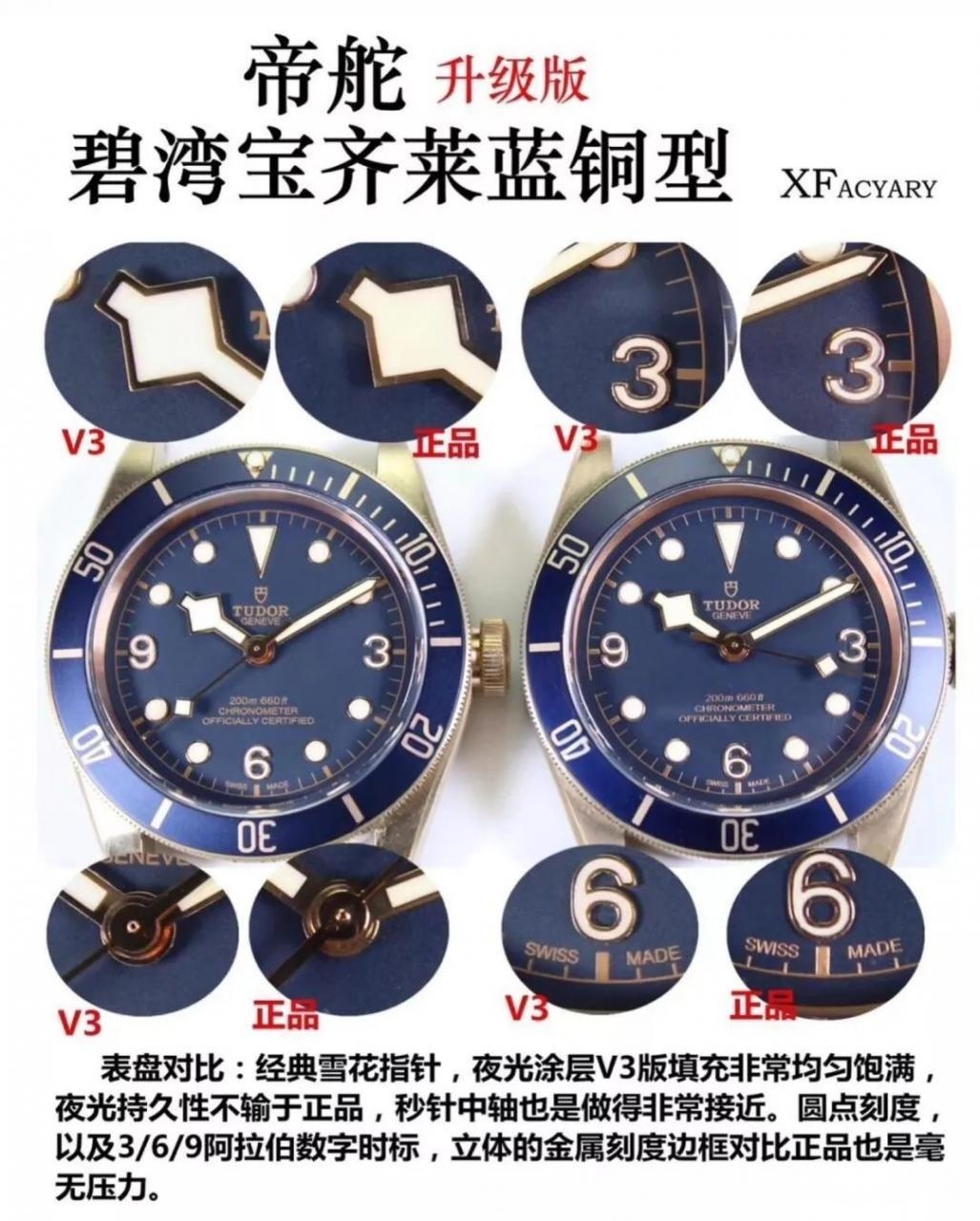 XF Factory Tudor Black Bay Bucherer Mavi Bronz fiyatı? Gerçek-replika karşılaştırması ve orijinal incelemesi ekli — 1. fotoğraf