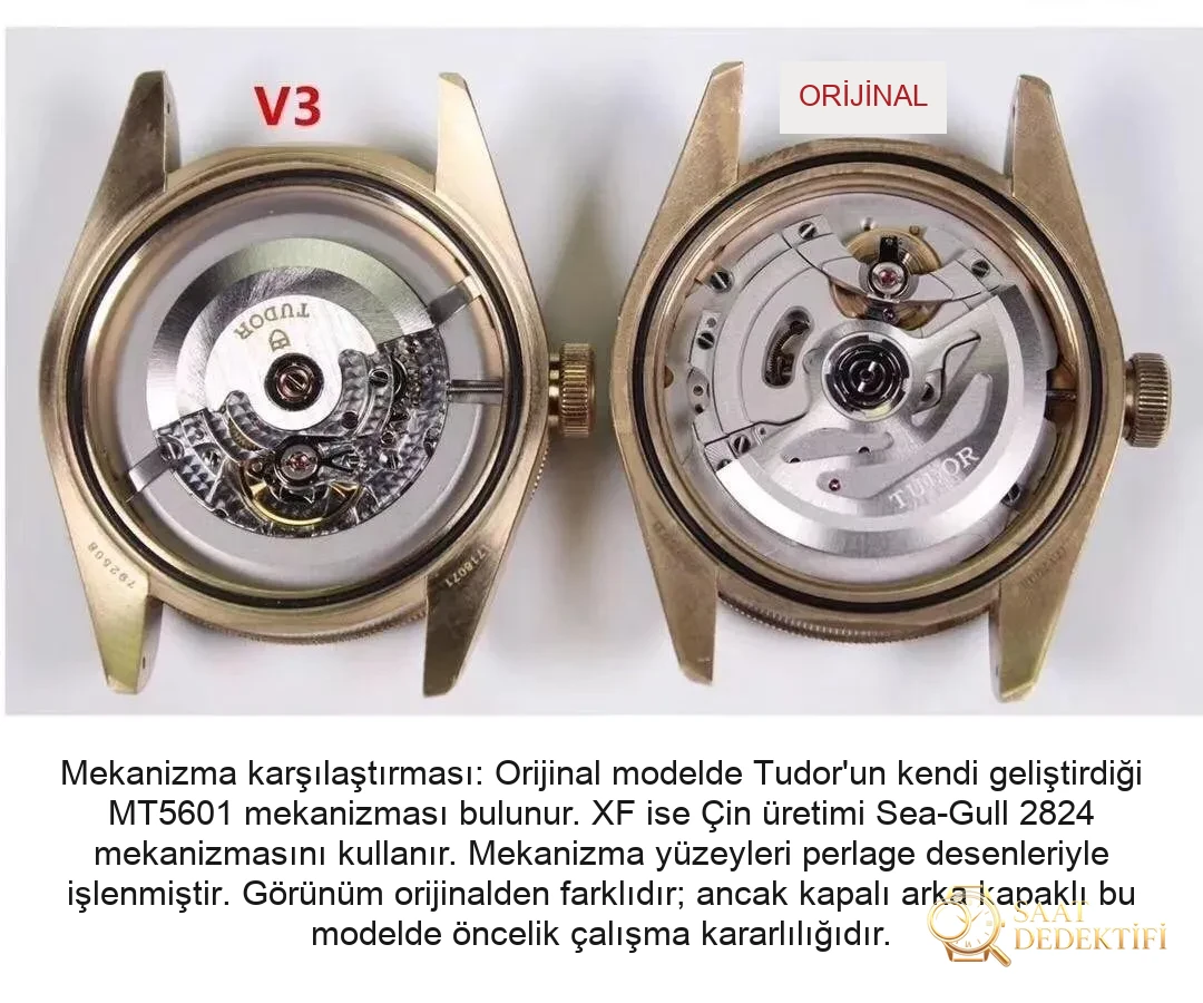 XF Factory Tudor Black Bay Bucherer Mavi Bronz fiyatı? Gerçek-replika karşılaştırması ve orijinal incelemesi ekli - Bilezik, Toka ve Klips Mekanizması