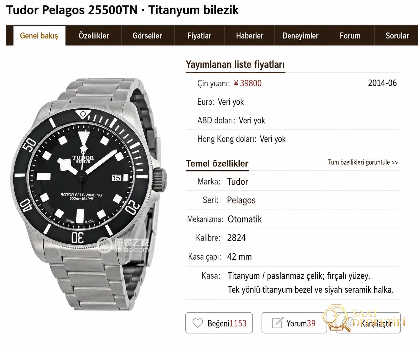 Tudor Pelagos 25600TB İncelemesi - Ön Görünüm ve Kasa Tasarımı