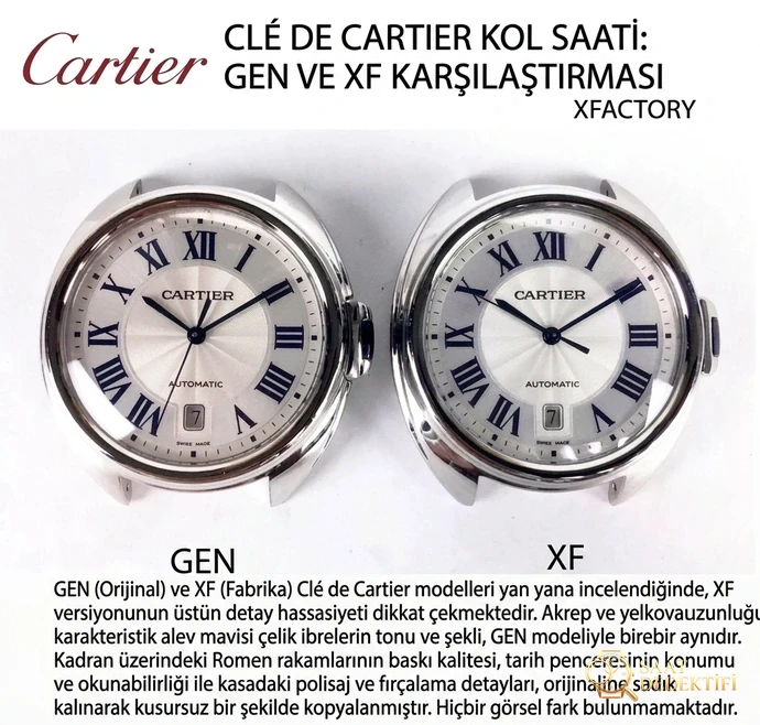 XF Factory V2 Cartier Cle Serisi WGCL0005 Kol Saati Orijinal Karşılaştırmalı İncelemesi - Genel Açı ve Estetik Duruş