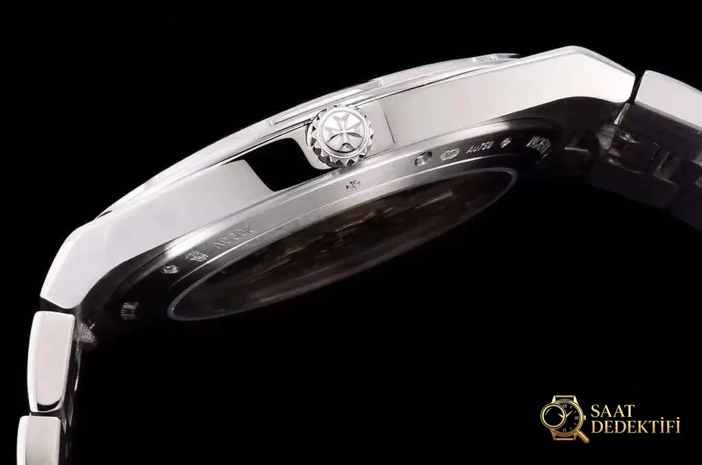 XF Factory Vacheron Constantin Overseas 2000V Siyah Kadranlı Ultra İnce Saat İncelemesi - Klips Kilidi ve Lazer Damgalar