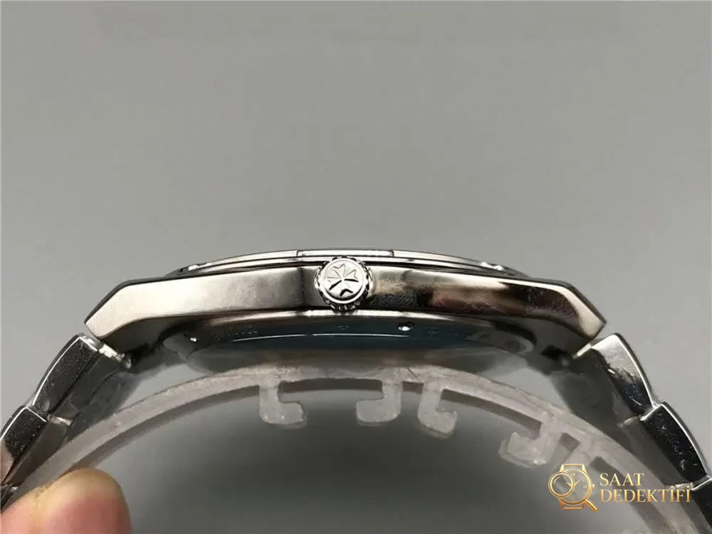 XF Factory Vacheron Constantin Overseas 2000V Ultra İnce «Siyah Kadran» İşçilik İncelemesi - Klips Kilidi ve Lazer Damgalar