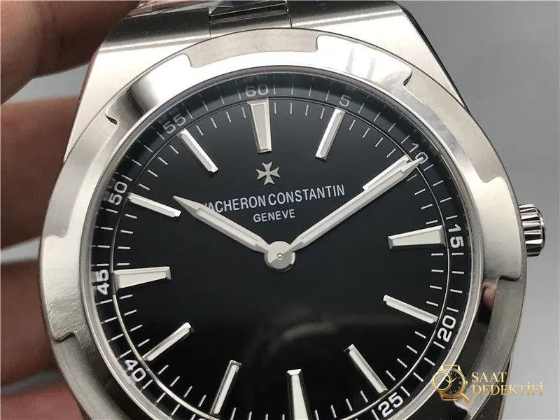 XF Factory Vacheron Constantin Overseas Ultra İnce 2000v Siyah Kadran Kol Saati İncelemesi - Kasa Profili ve Kurma Kolu İncelemesi