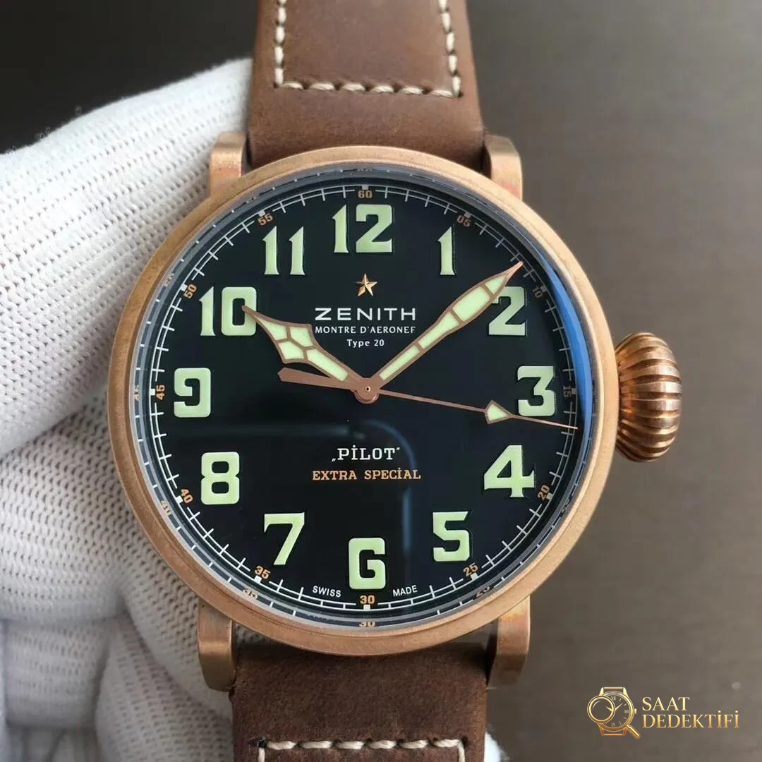 Zenith Pilot Replika Saat İncelemesi - Ön Görünüm ve Kasa Tasarımı