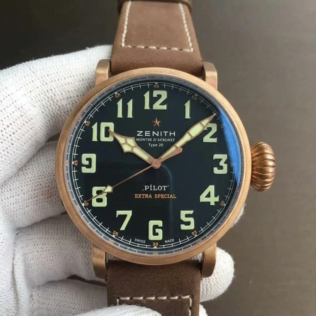 XF Factory Zenith Bronz Pilot Big Flieger V3 Sürümü - Çok Fotoğraflı Detaylı İnceleme - Bilezik, Toka ve Klips Mekanizması