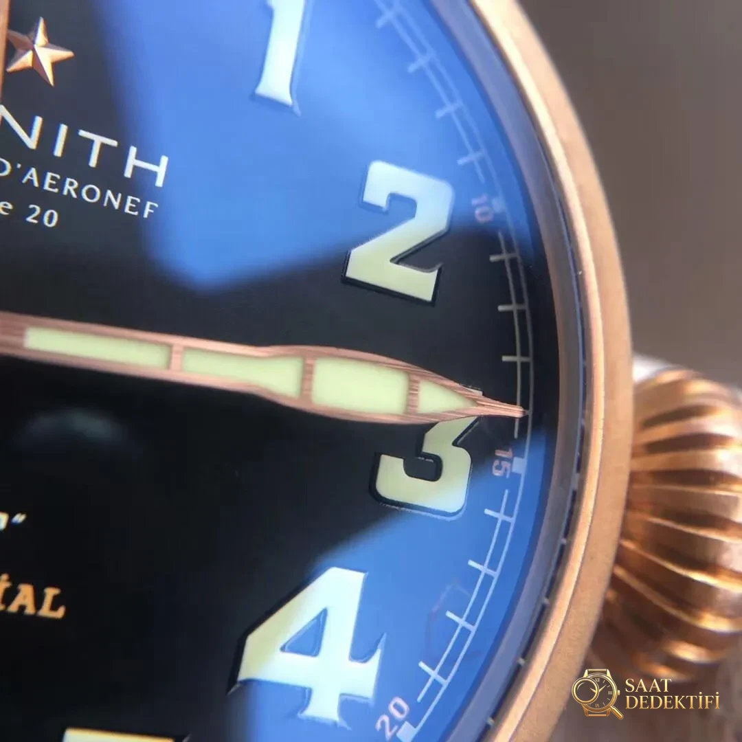 XF Factory Zenith Bronz Pilot Big Flieger V3 Sürümü - Çok Fotoğraflı Detaylı İnceleme - Klips Kilidi ve Lazer Damgalar