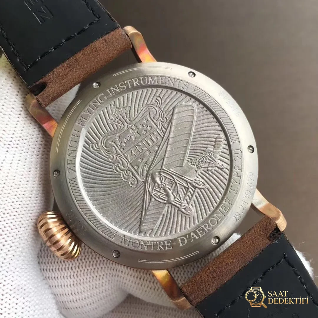 XF Factory Zenith Bronz Pilot Big Flieger V3 Sürümü - Çok Fotoğraflı Detaylı İnceleme - Fosfor ve Super-LumiNova Gece Görünümü