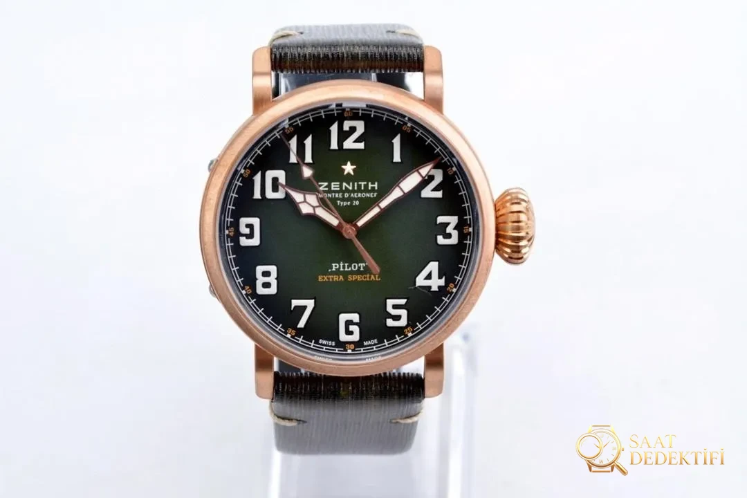 Zenith Pilot Replika Saat İncelemesi - Ön Görünüm ve Kasa Tasarımı