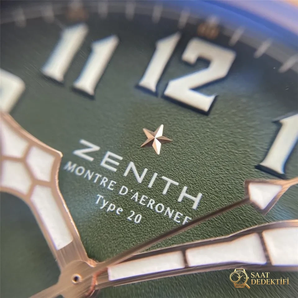 XF Factory Zenith Bronz Pilot kaki yeşilinde renk farkı olur mu? - Mekanizma Zemberek ve Balans Detayı