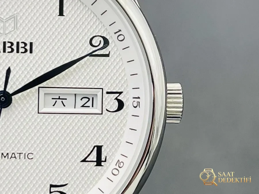 YABBI Yüksek Kaliteli Mekanik Erkek Saati - Yerli Üretimin Gururu Kol Saati (Beyaz Kadran) İncelemesi - Bilezik, Toka ve Klips Mekanizması