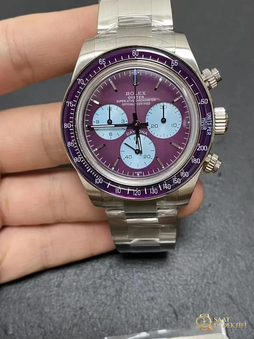 Rolex Daytona Mor Saat Replika