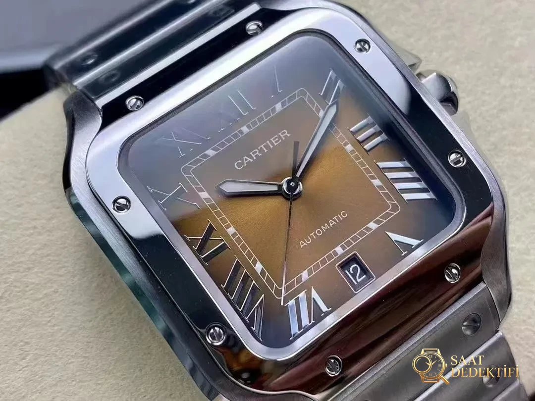 Replika Cartier Santos Erkek Kol Saati Sarı