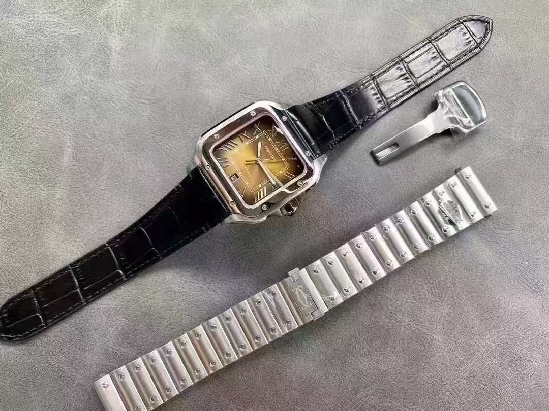 Cartier Santos Sarı Saat Kayış Change