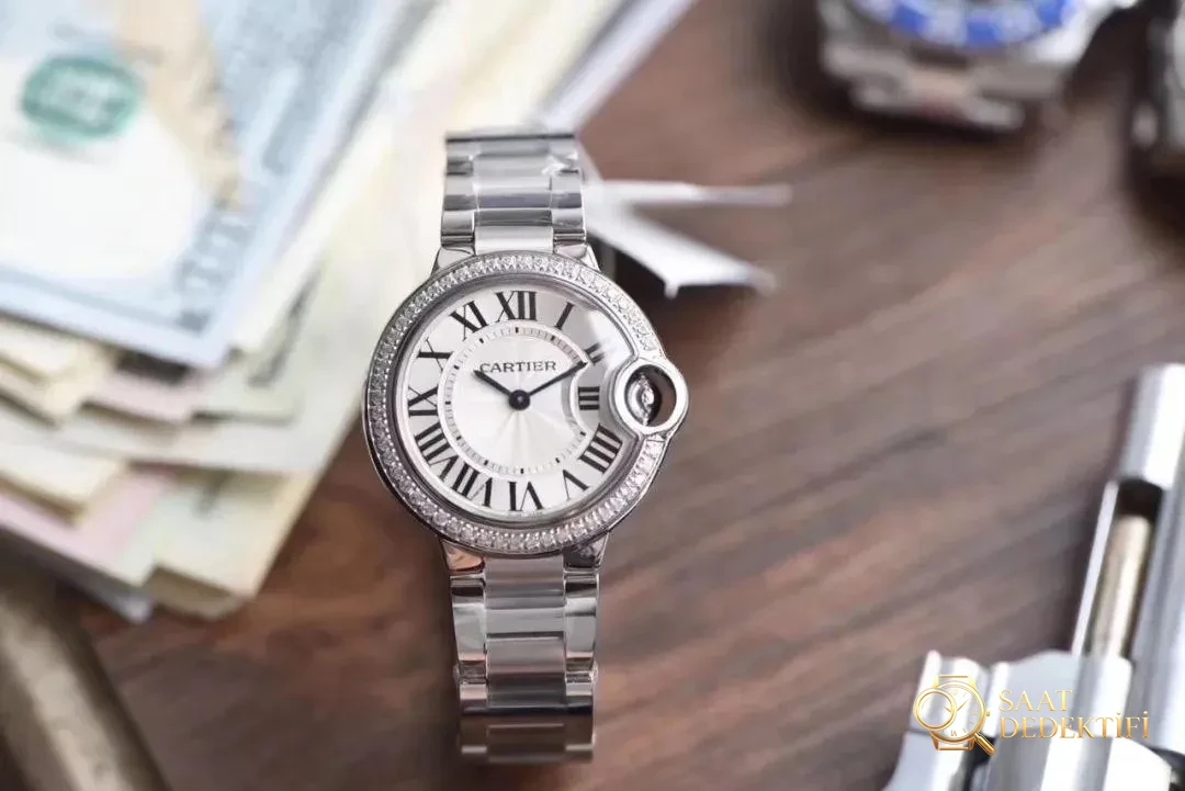 Yeni HBBV6 Factory Cartier Ballon Bleu 33 mm el işçiliği sonradan taşlı kadın saati ne kadar? Sahtesi anlaşılır mı? - Kadran Detayı ve Bezel İşçiliği