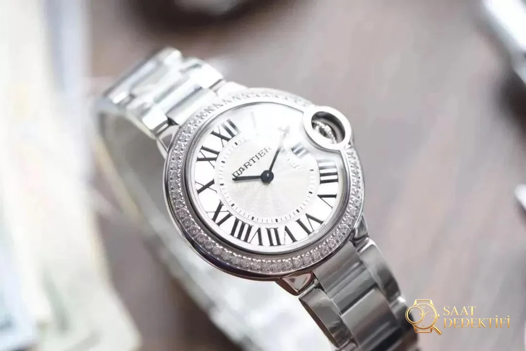 Yeni HBBV6 Factory Cartier Ballon Bleu 33 mm el işçiliği sonradan taşlı kadın saati ne kadar? Sahtesi anlaşılır mı? - Mekanizma Zemberek ve Balans Detayı