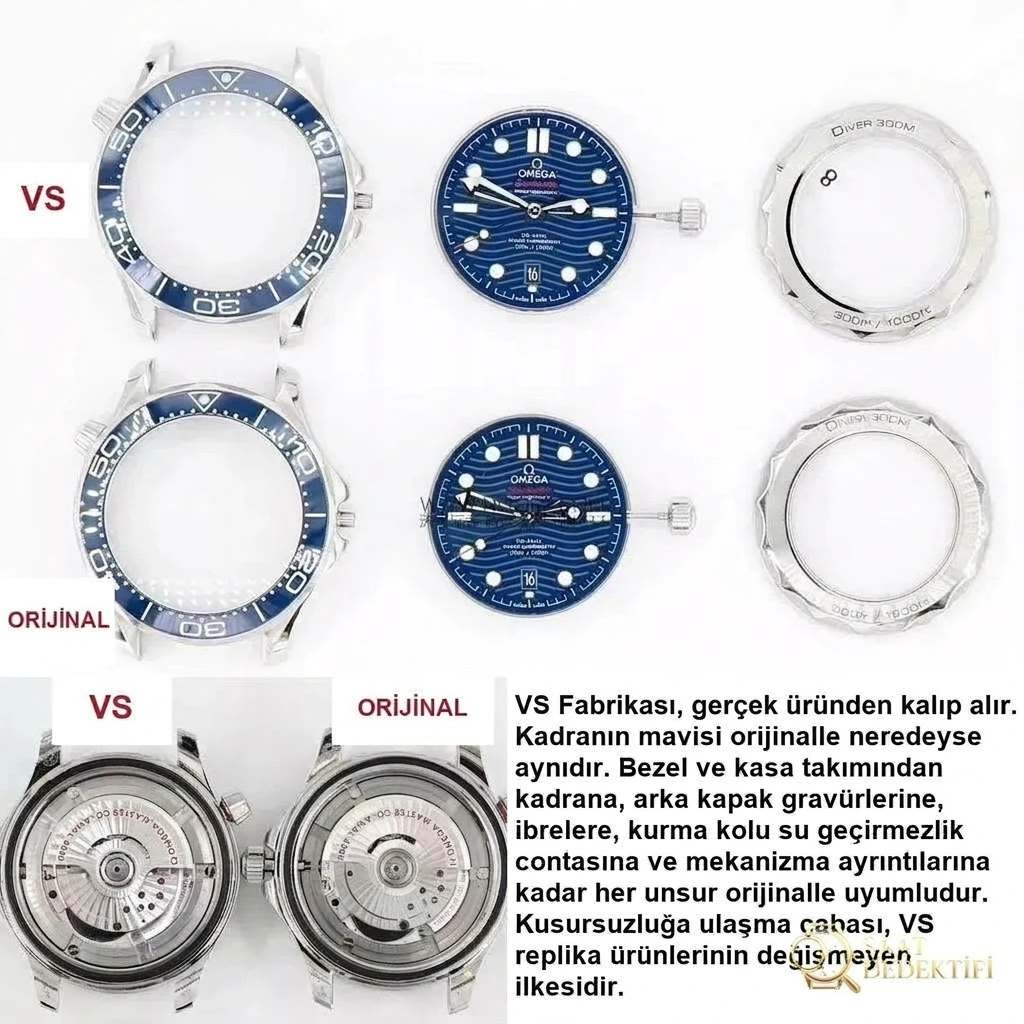 Yeni Mavi Kadranlı VS Factory Omega Seamaster 300m 42 mm 8800 Mekanizma Orijinal Karşılaştırmalı İnceleme, Seamaster 300 Nasıl? - Makro Kadran ve İndeks İşçiliği