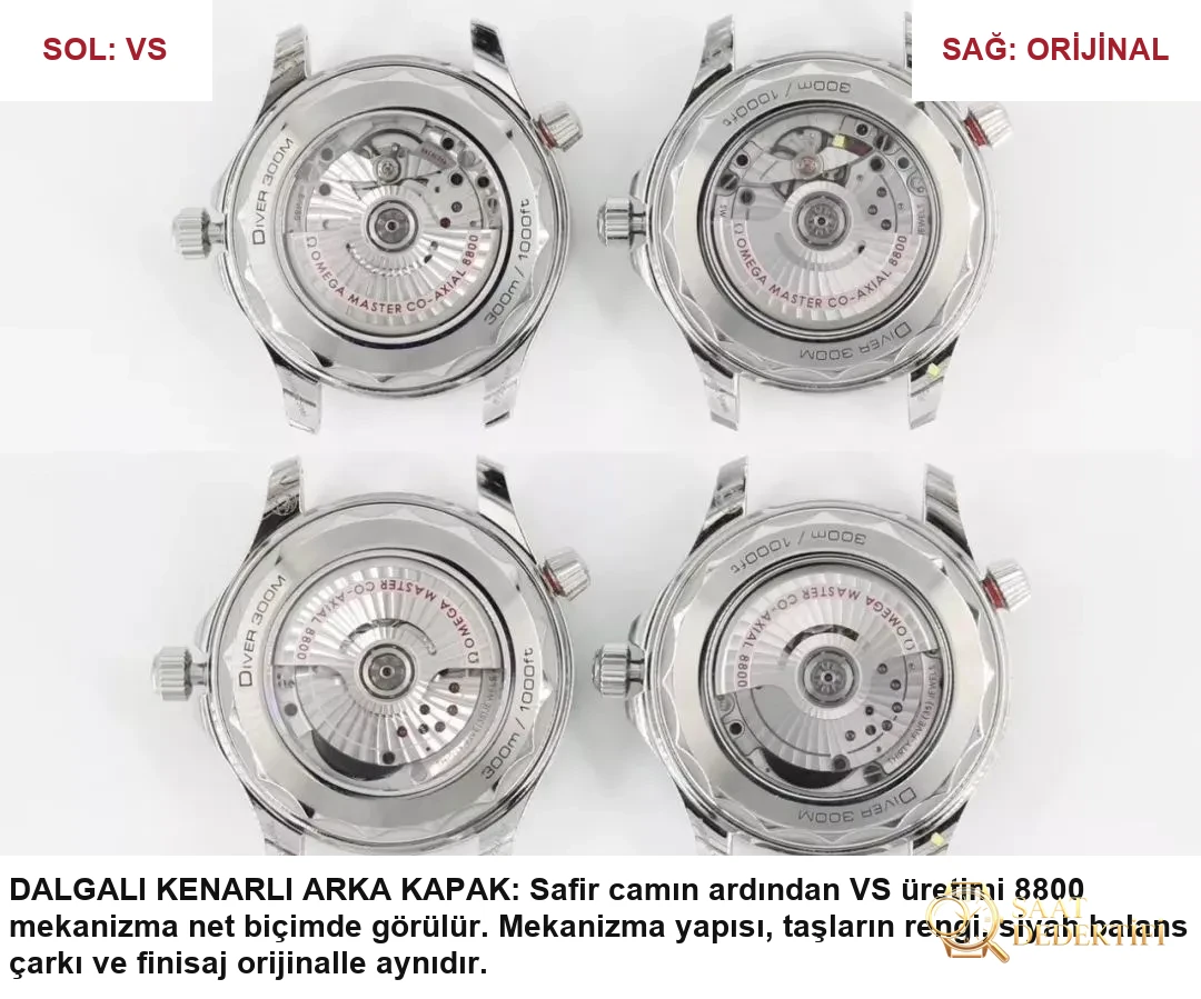 Yeni Mavi Kadranlı VS Factory Omega Seamaster 300m 42 mm 8800 Mekanizma Orijinal Karşılaştırmalı İnceleme, Seamaster 300 Nasıl? - Fosfor ve Super-LumiNova Gece Görünümü