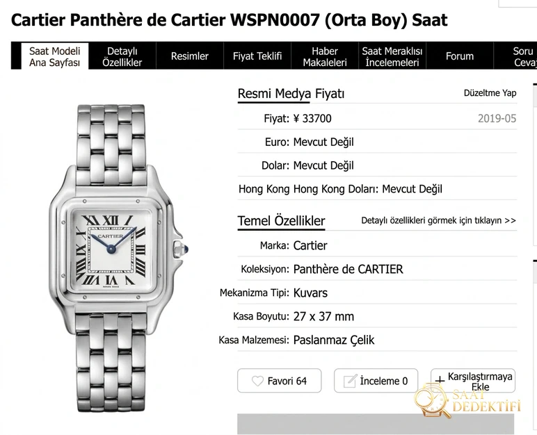 Cartier Panthère DJ Factory İncelemesi - Ön Görünüm ve Kasa Tasarımı
