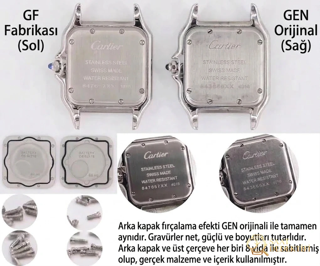 Yeni renk seçeneği: GF Factory Cartier Panthère replika kadın saatinin işçiliği nasıl? Orijinalle karşılaştırınca DJ Factory