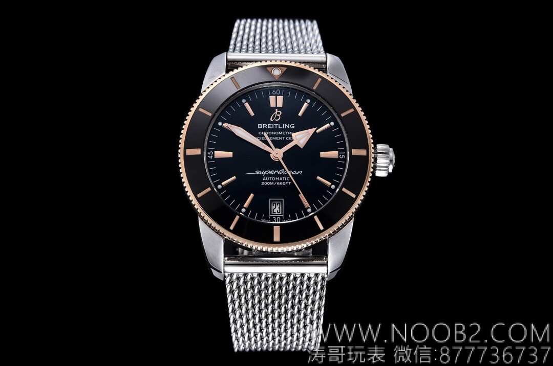Yeni Replika: Breitling "su hayaleti" – GF Superocean Heritage 2. Nesil B20 çift renk altın model, otomatik mekanik kol saati 42 mm — 4. fotoğraf