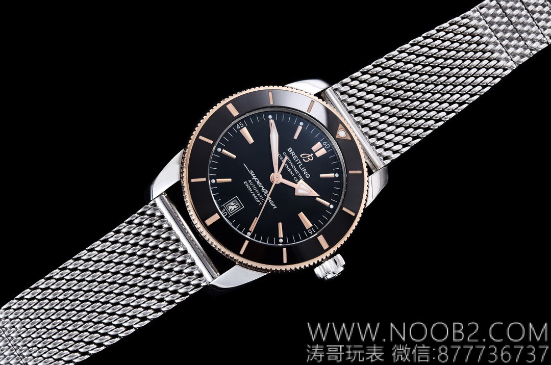 Yeni Replika: Breitling "su hayaleti" – GF Superocean Heritage 2. Nesil B20 çift renk altın model, otomatik mekanik kol saati 42 mm — 5. fotoğraf