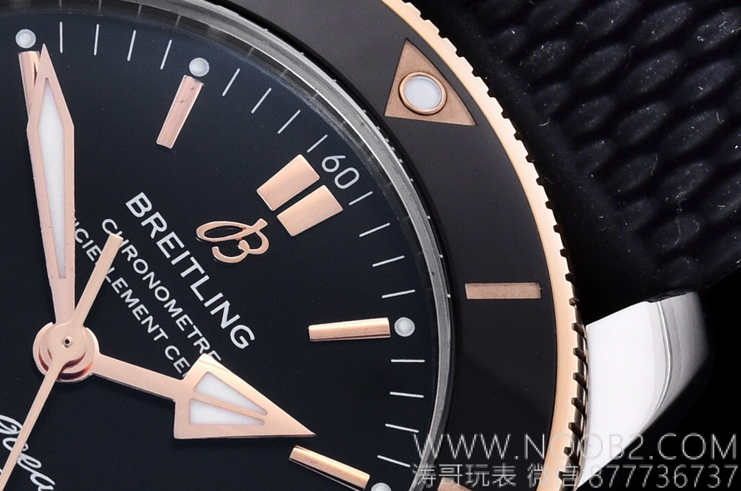 Yeni Replika: Breitling "su hayaleti" – GF Superocean Heritage 2. Nesil B20 çift renk altın model, otomatik mekanik kol saati 42 mm — 6. fotoğraf