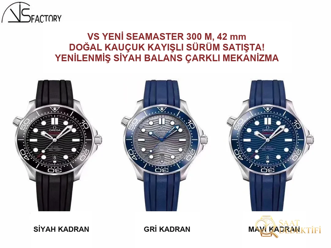 Yeni Seramik Kadranli vs Factory Omega Seamaster 300M Dalgali Gri Kadra... - Ön Görünüm ve Kasa Tasarımı