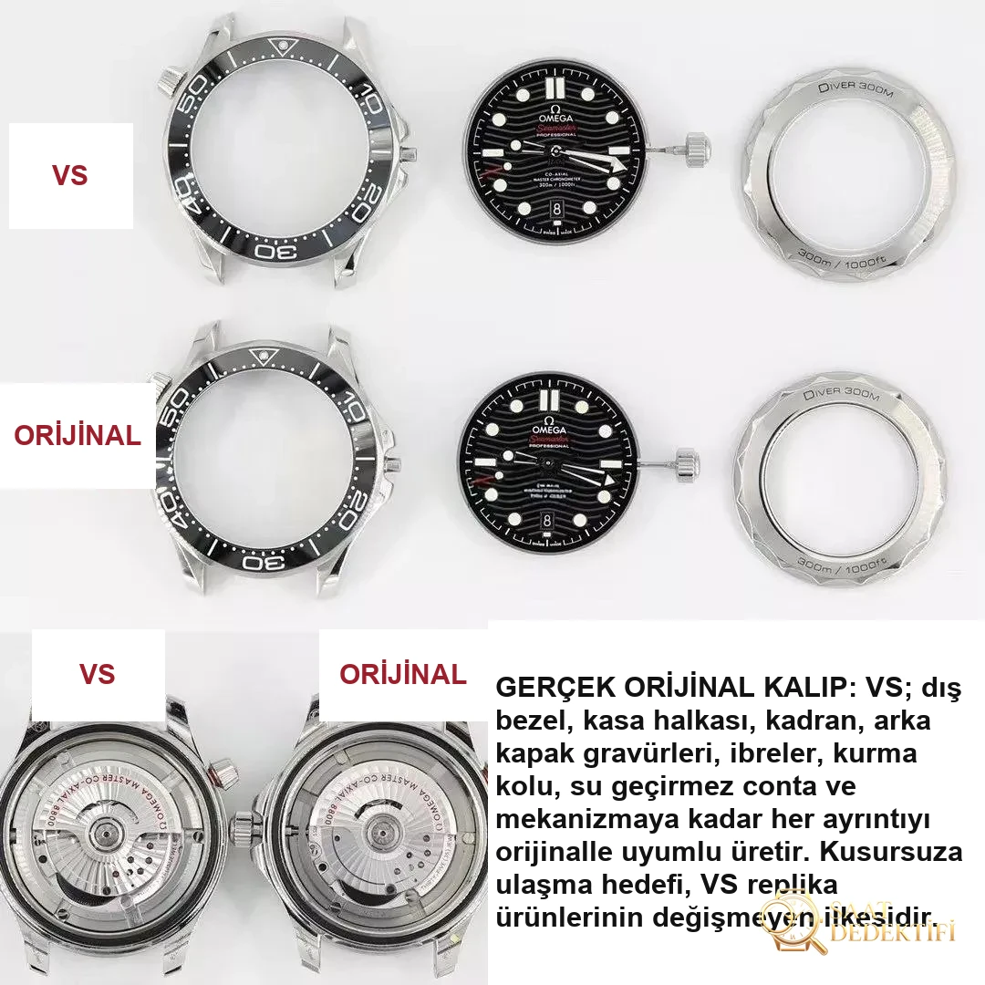 Yeni Siyah Kadranlı VS Factory Omega Seamaster 300M Gerçek-Replika Karşılaştırması ve Orijinal İncelemesi - Bilezik, Toka ve Klips Mekanizması