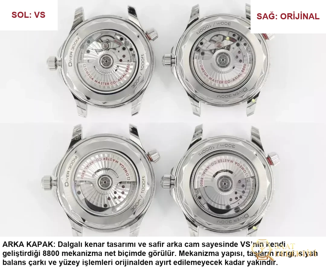 Yeni Siyah Kadranlı VS Factory Omega Seamaster 300M Gerçek-Replika Karşılaştırması ve Orijinal İncelemesi - Fosfor ve Super-LumiNova Gece Görünümü